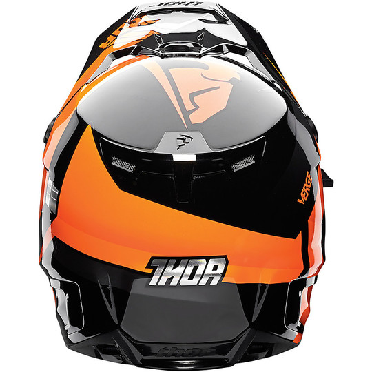 Casque Moto Cross Enduro Thor Verge Rebound Flo Orange / Noir