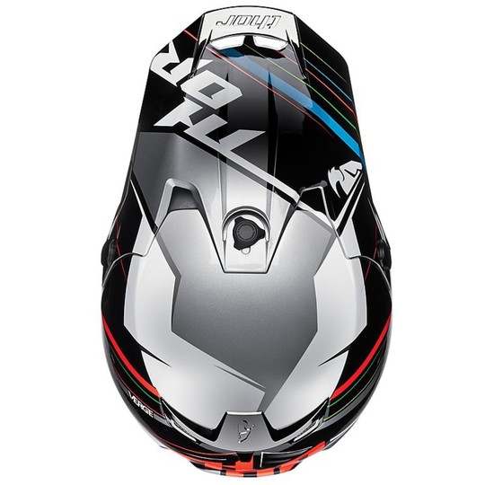 Casque Moto Cross Enduro Thor Verge Stack Helmet 2015 Black Grey