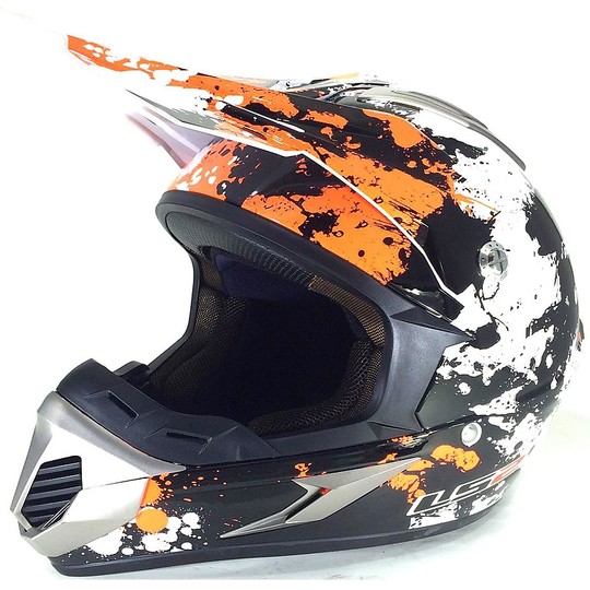Casque moto cross LS2 MX433 Blast White Orange