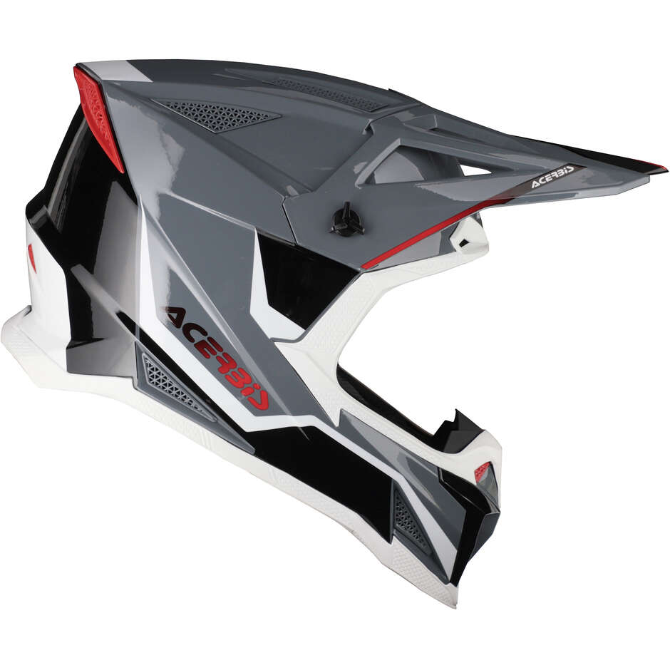 Casque Moto Cross OFFROAD T711 Gris/Noir