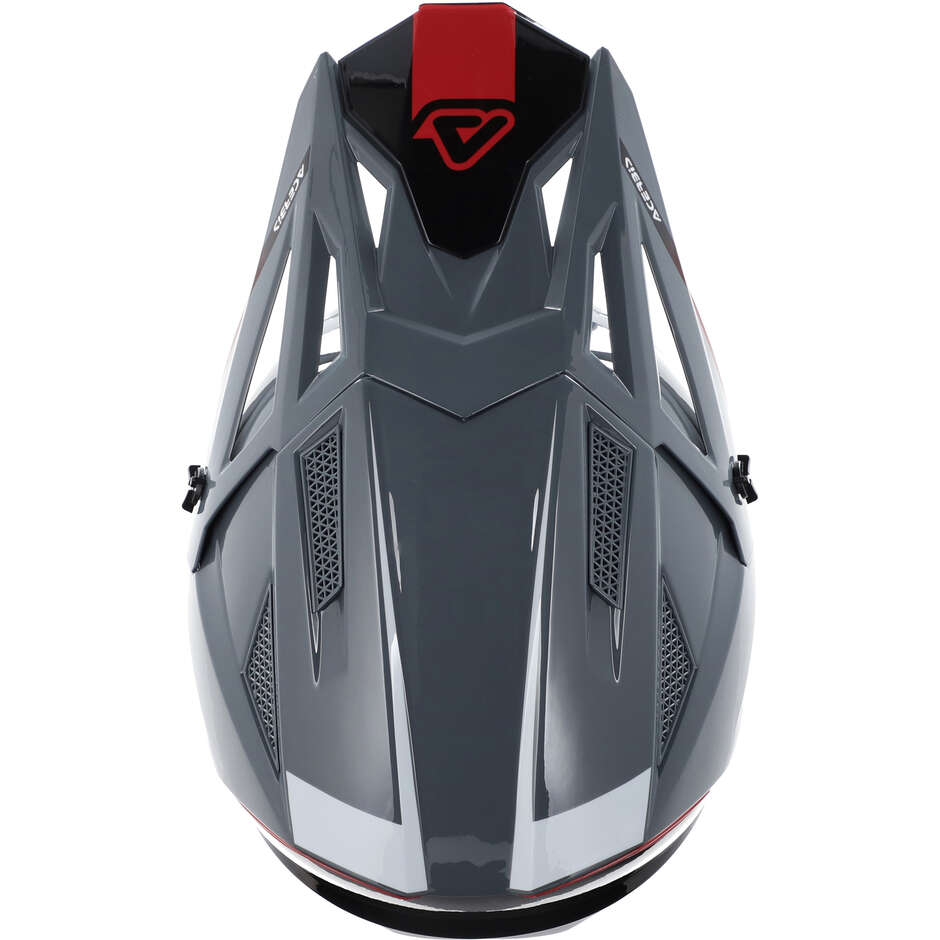 Casque Moto Cross OFFROAD T711 Gris/Noir