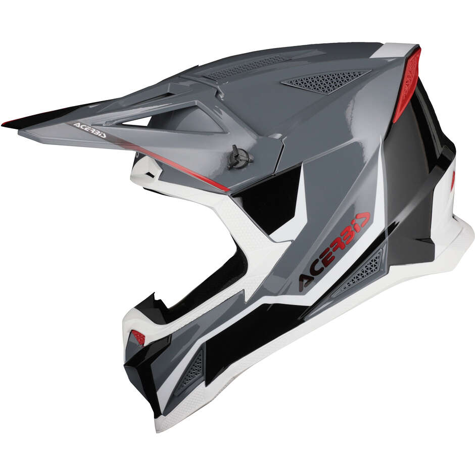 Casque Moto Cross OFFROAD T711 Gris/Noir