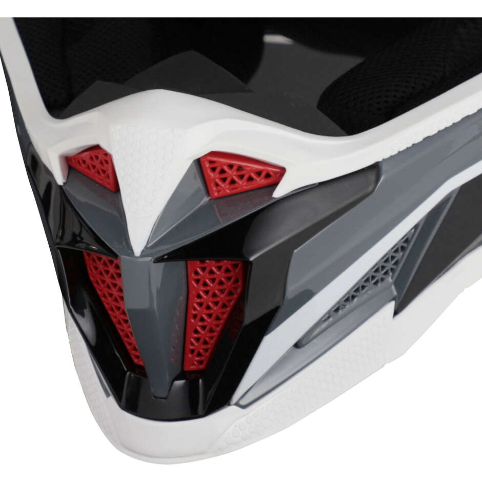 Casque Moto Cross OFFROAD T711 Gris/Noir