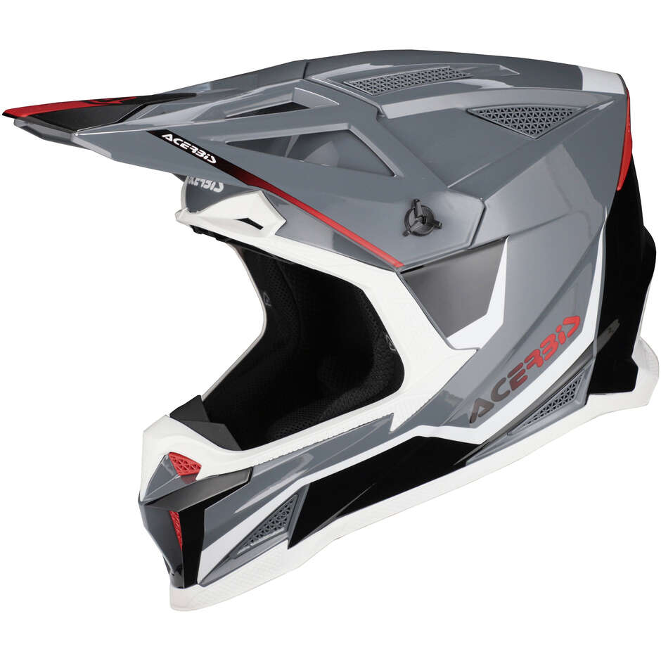 Casque Moto Cross OFFROAD T711 Gris/Noir