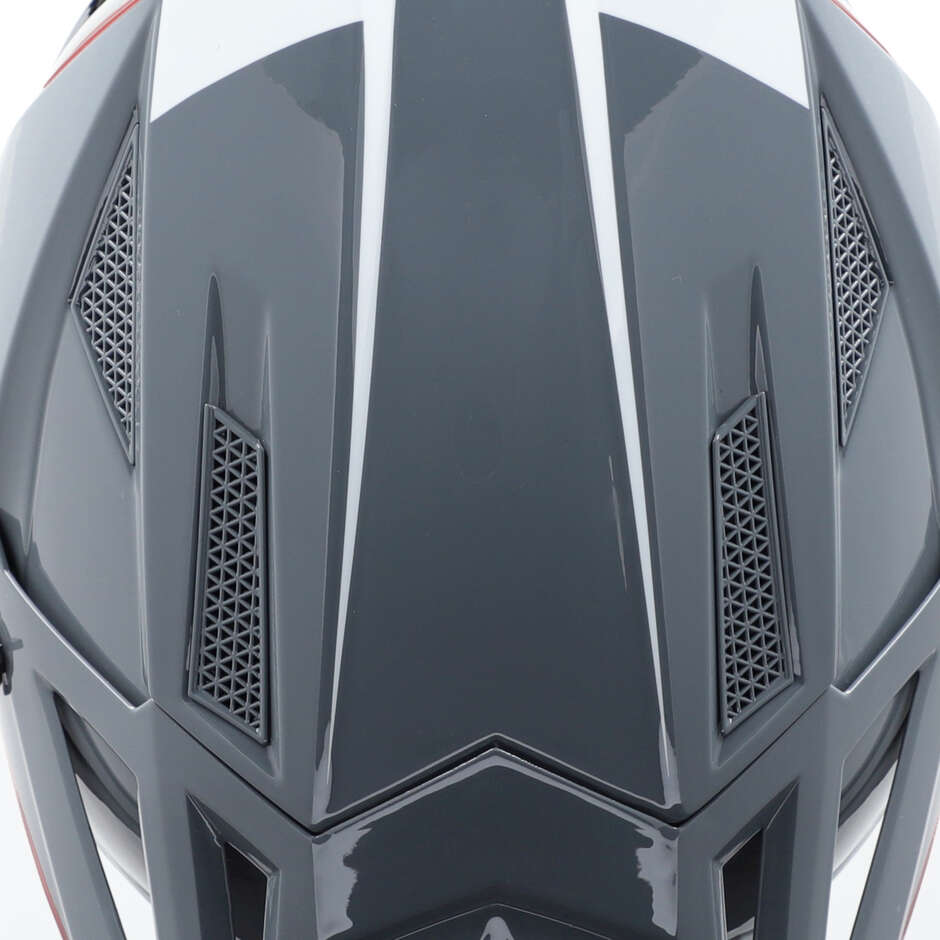 Casque Moto Cross OFFROAD T711 Gris/Noir