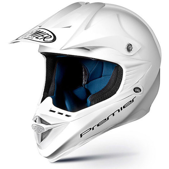 Casque Moto Cross Premier Ares Evo Glossy White