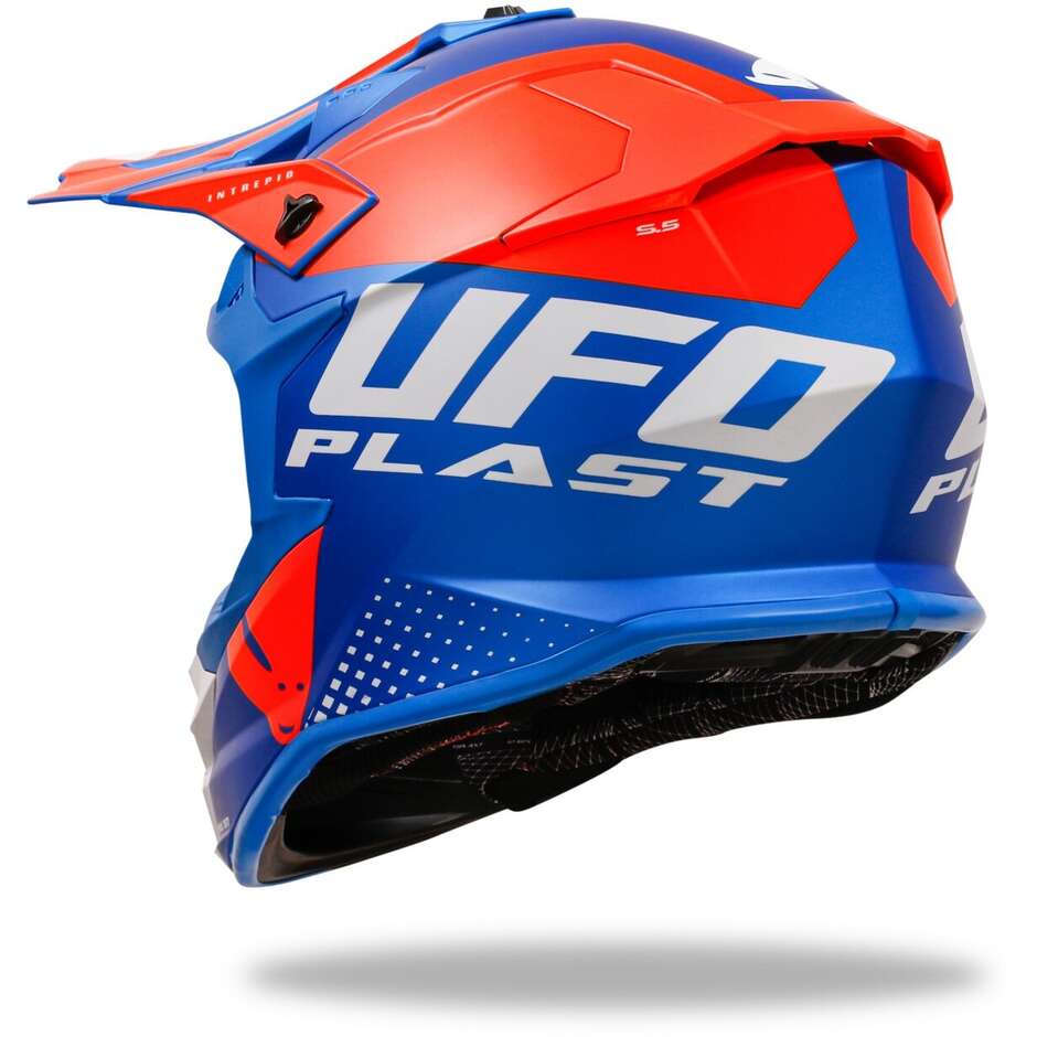 Casque Moto Cross Ufo INTREPID Bleu Orange
