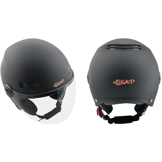 Casque moto Demi Jet Ska-P Metropoli Black Rubberized