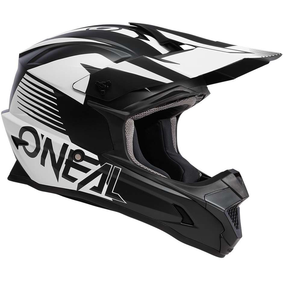 Casque moto enduro Oneal 1SRS Helmet STREAM V.23 Noir Blanc