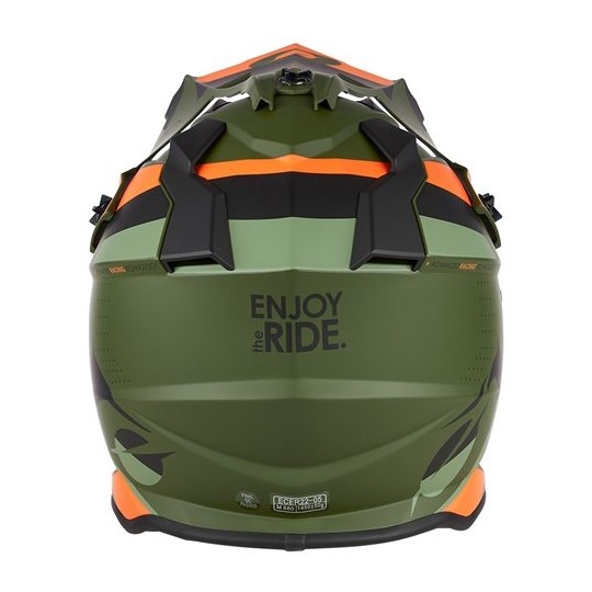 Casque moto enduro Oneal 2SRS Helmet SPYDE V.23 Vert Orange