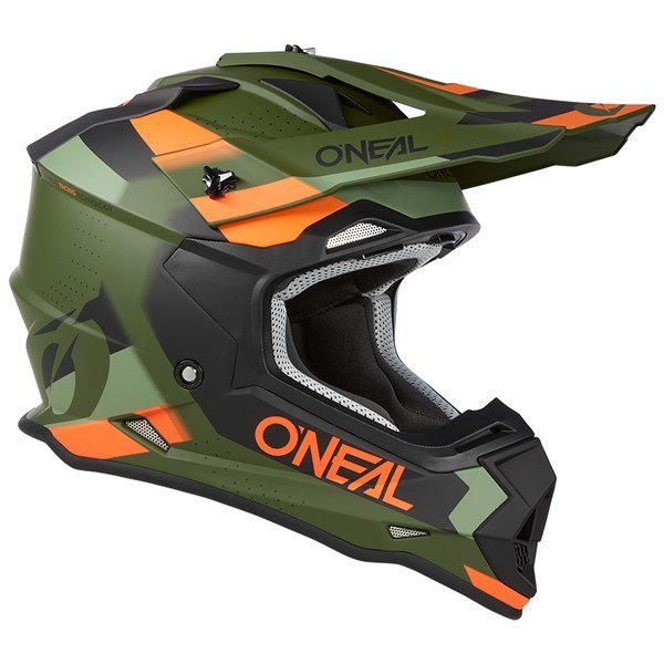 Casque moto enduro Oneal 2SRS Helmet SPYDE V.23 Vert Orange