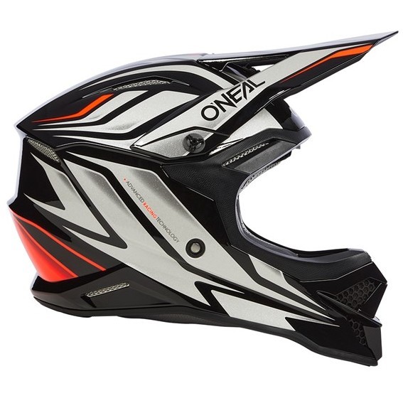 Casque Motocross O'Neal F-SRS - Pour Adulte Unisexe - Fibre De Verre, Léger Et Aéré - Protection Renforcée Pour La Course