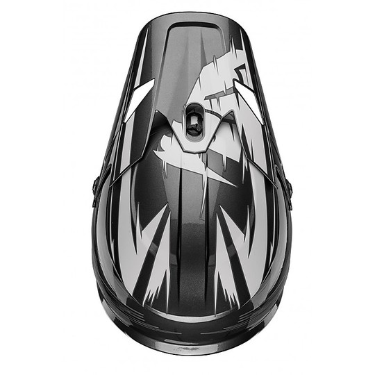 Casque Moto Enduro Thor Sector Warp S20 Charcoal Black Cross