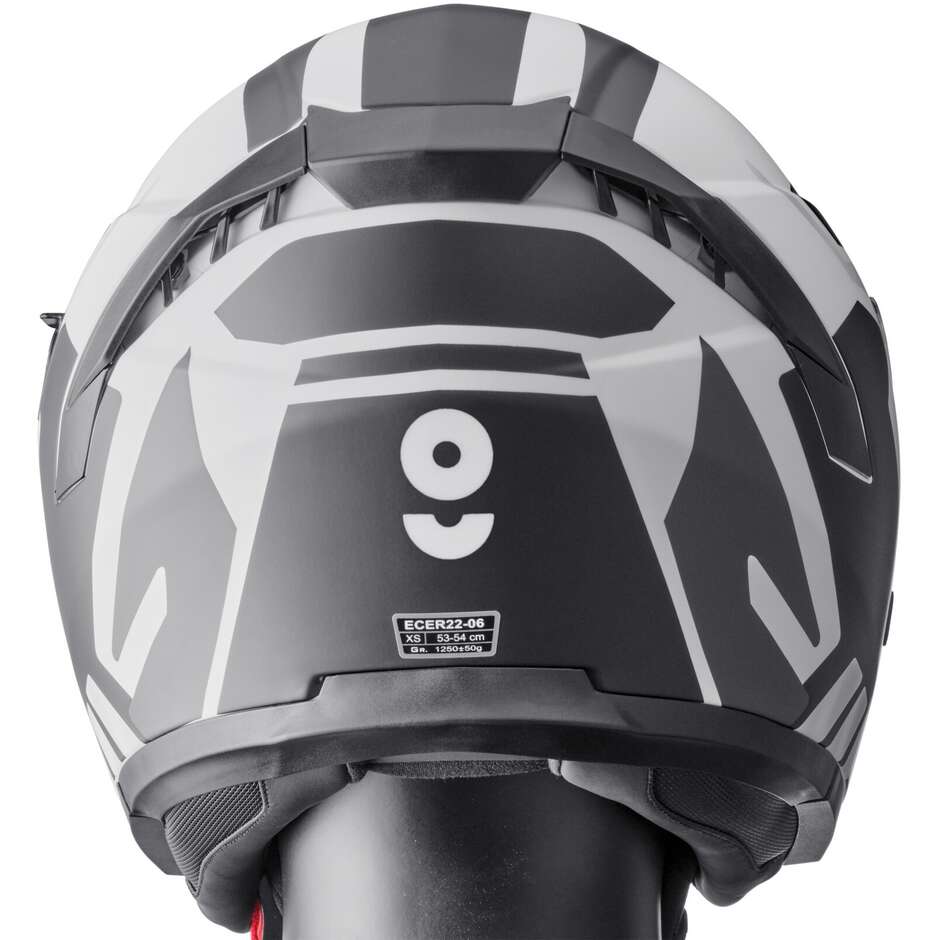 Casque Moto Gms Vectus Graphic Jet Noir Blanc