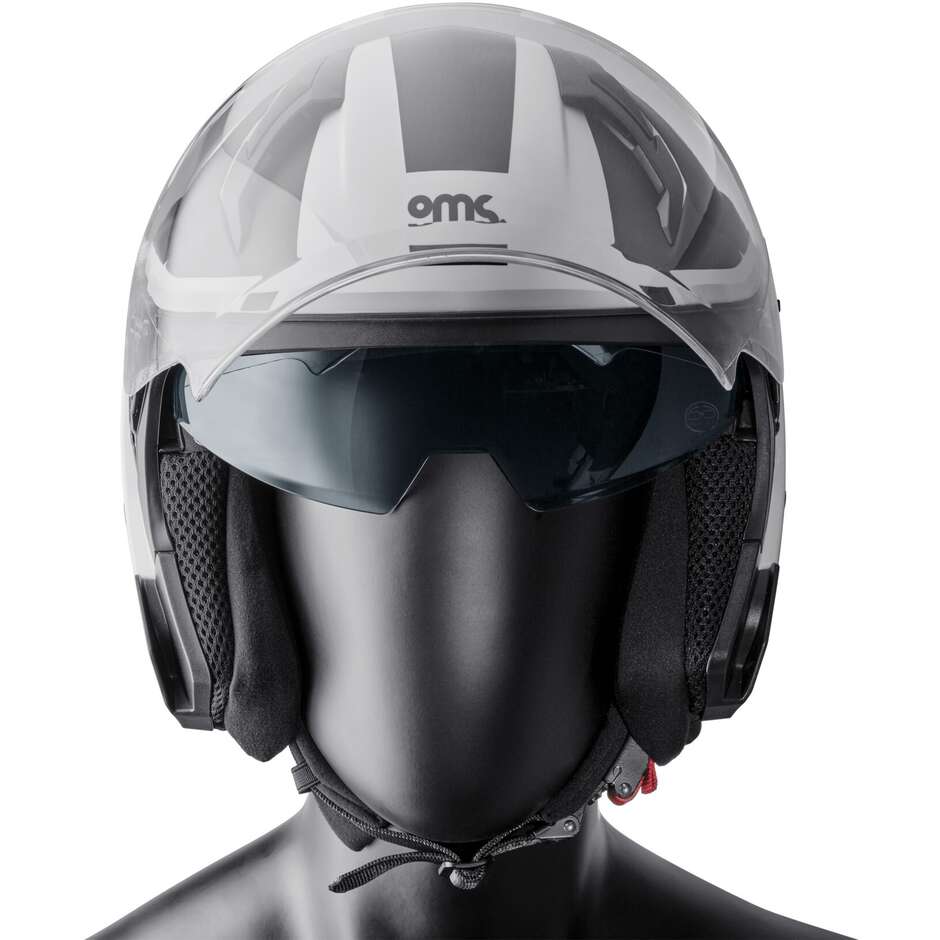 Casque Moto Gms Vectus Graphic Jet Noir Blanc