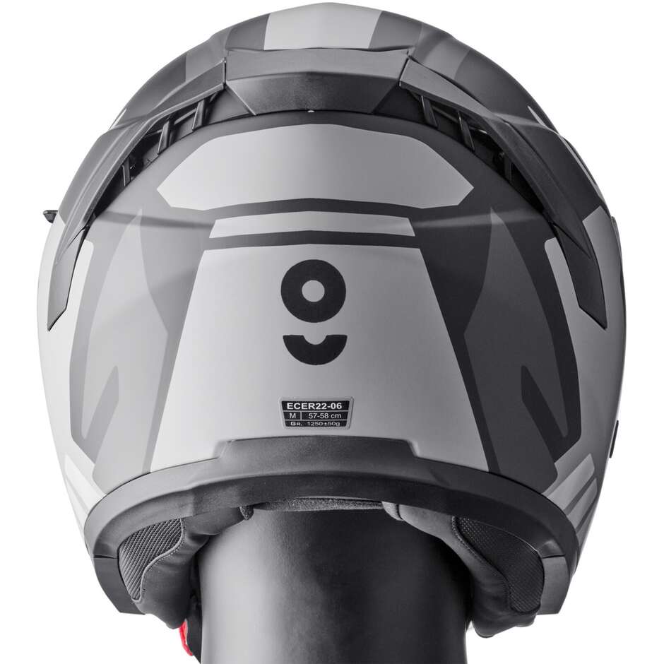 Casque Moto Gms Vectus Graphic Jet Noir Gris