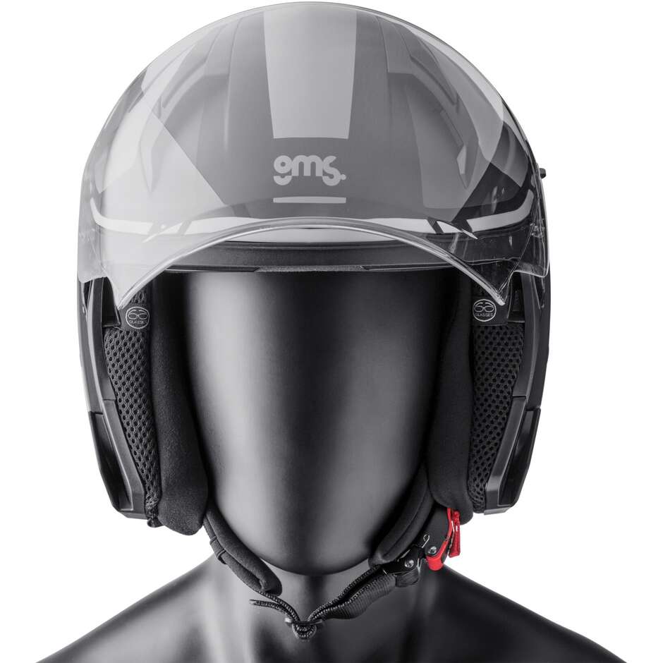 Casque Moto Gms Vectus Graphic Jet Noir Gris