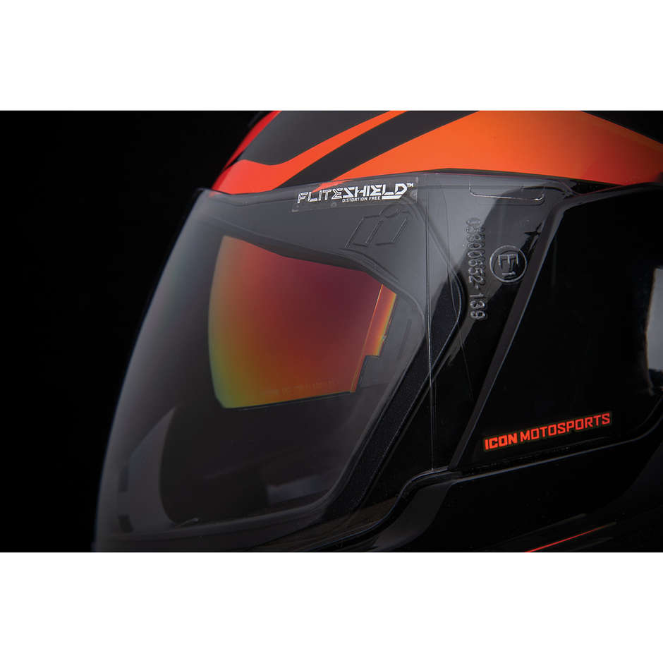 Casque Moto Intégral Double Visière Icon AIRFLITE Raceflit Rouge Vente en  Ligne 