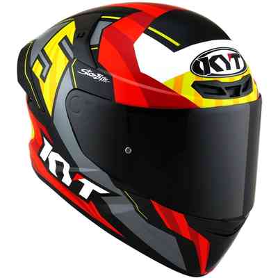 Casco jet KYT NF-J Motion mat red fluo helmet casque moto