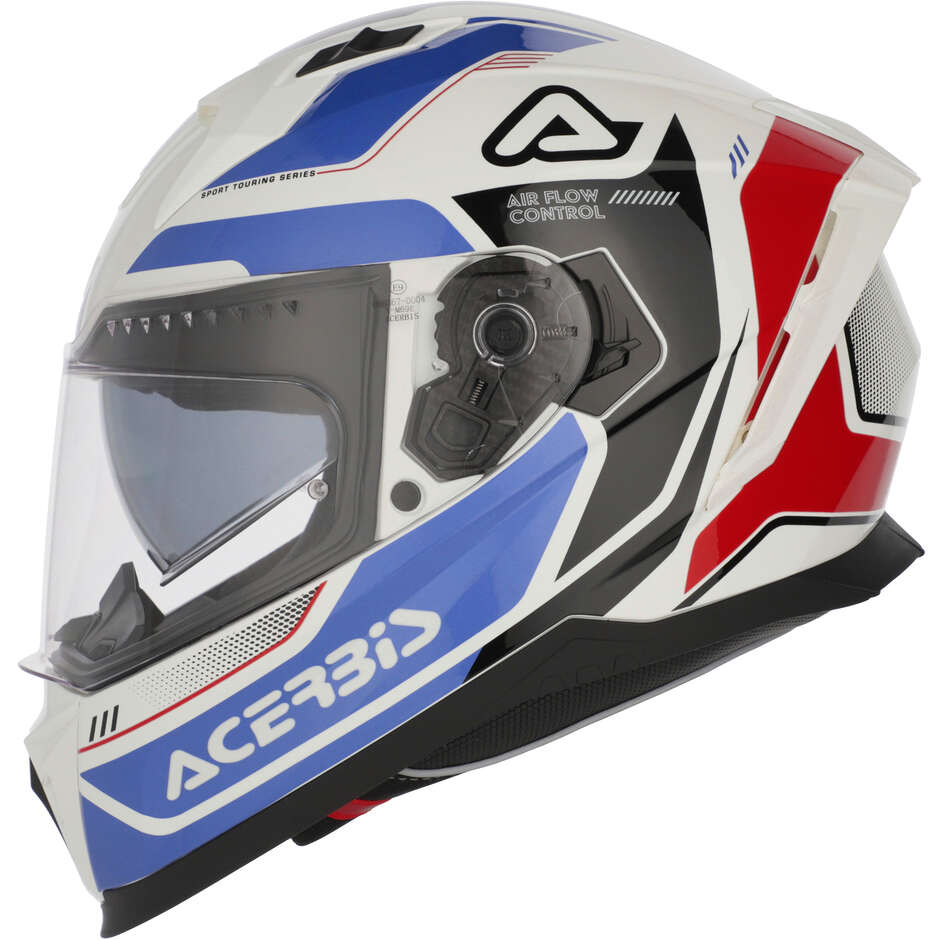 Casque moto intégral ACERBIS X-WAY blanc bleu