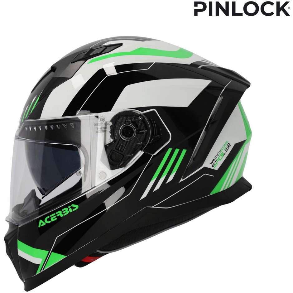 Casque moto intégral ACERBIS X-WAY GRAPHIC noir vert