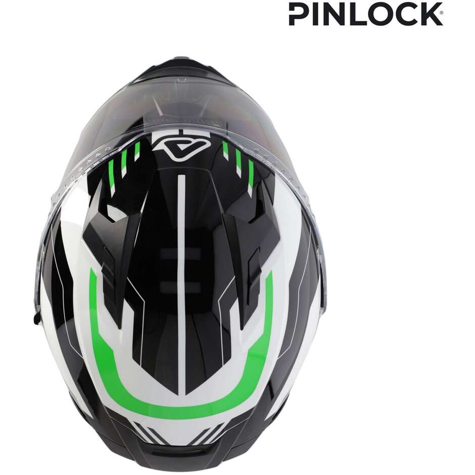 Casque moto intégral ACERBIS X-WAY GRAPHIC noir vert