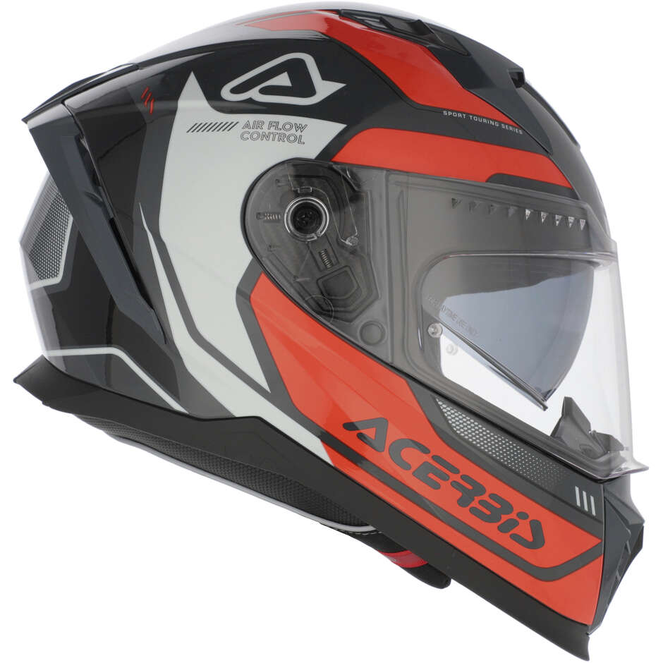 Casque moto intégral ACERBIS X-WAY orange gris