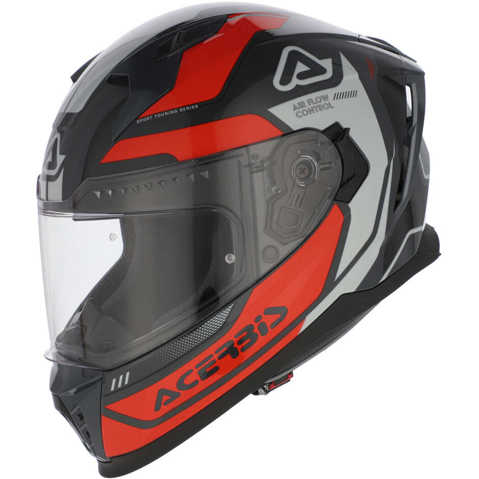 Casque moto intégral ACERBIS X-WAY orange gris