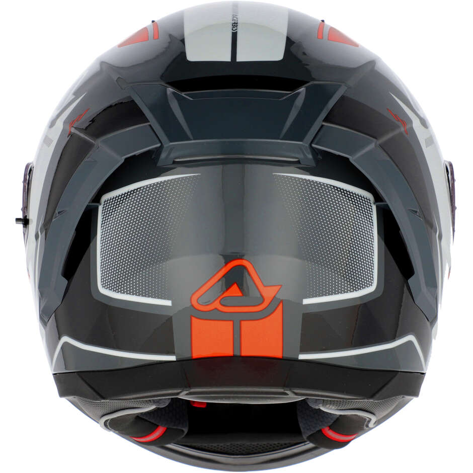 Casque moto intégral ACERBIS X-WAY orange gris