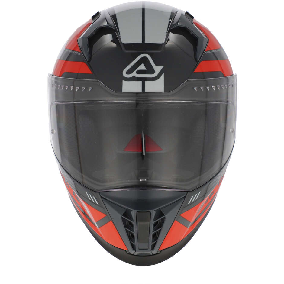 Casque moto intégral ACERBIS X-WAY orange gris