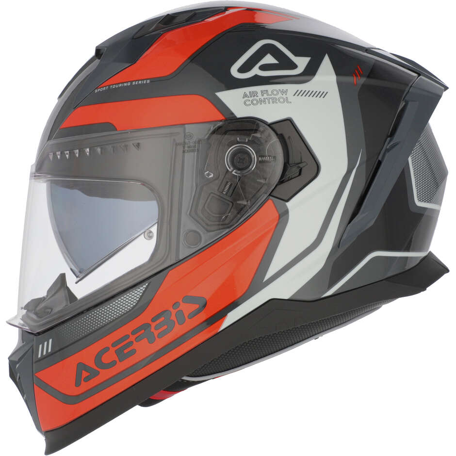 Casque moto intégral ACERBIS X-WAY orange gris