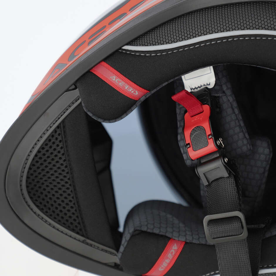 Casque moto intégral ACERBIS X-WAY orange gris