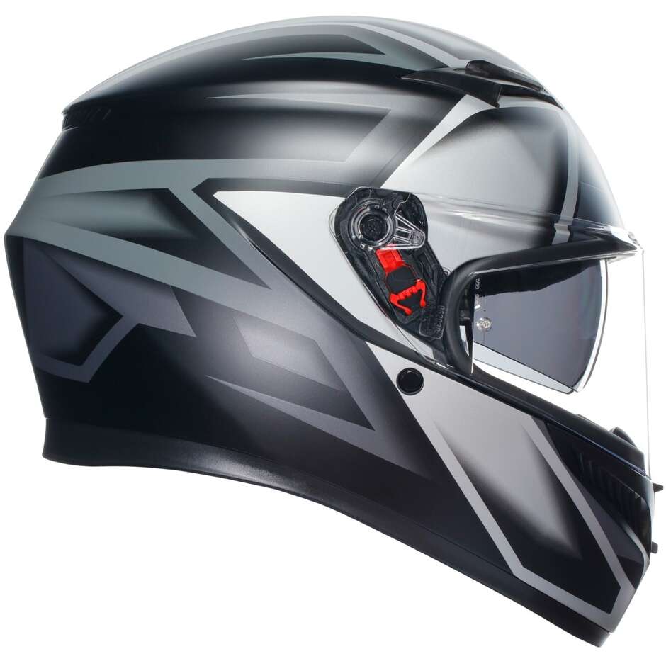 Casque Moto Intégral Agv K3 COMPOUND Noir Mat Gris