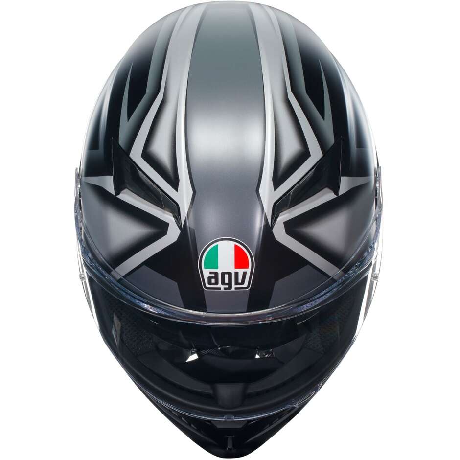 Casque Moto Intégral Agv K3 COMPOUND Noir Mat Gris
