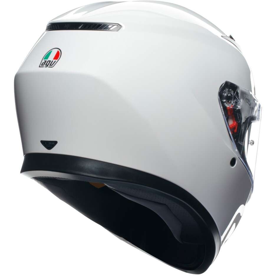 Casque Moto Intégral Agv K3 Mono Blanc Soie