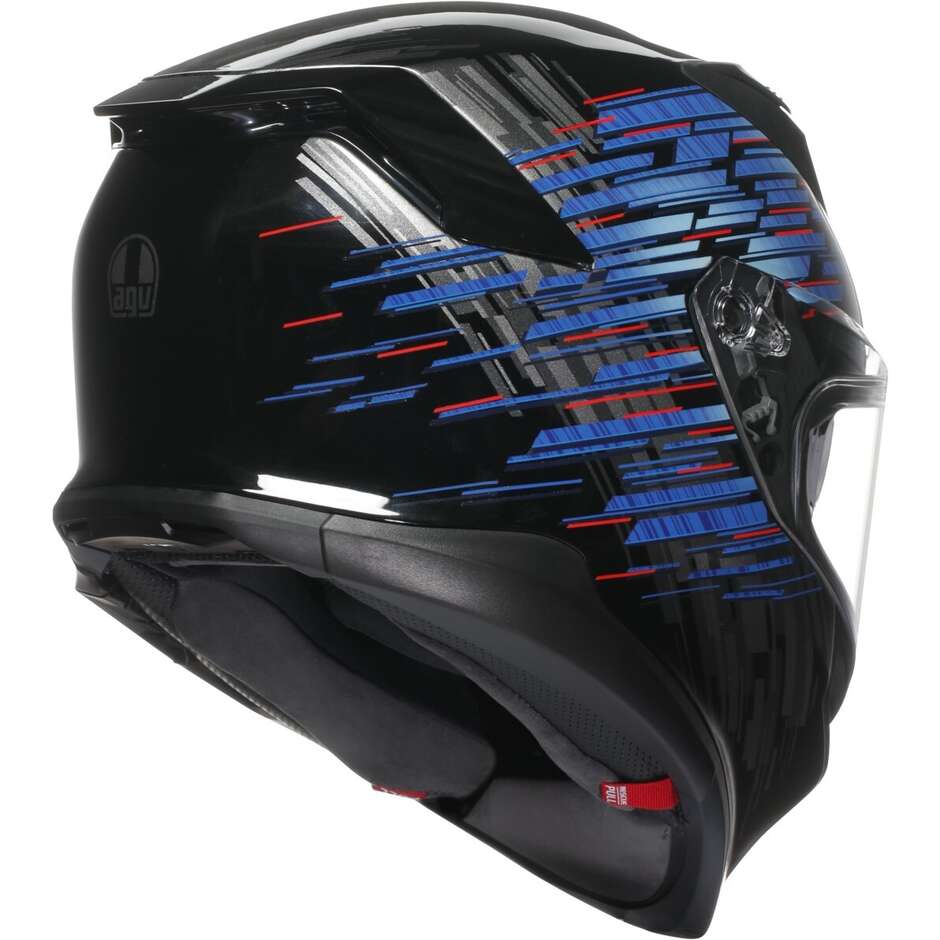 Casque moto intégral Agv K7 GENISYS noir mat bleu gris