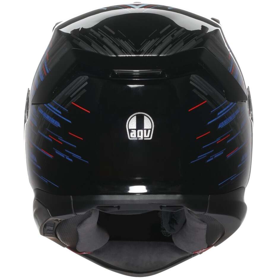 Casque moto intégral Agv K7 GENISYS noir mat bleu gris