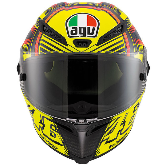 Casque moto intégral AGV Pista Gp Soleluna Qatar Replica Valentino Rossi