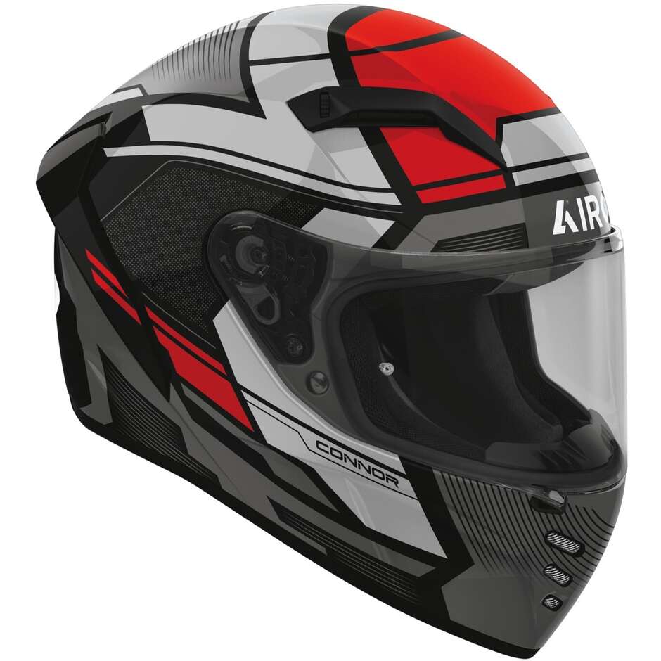 Casque moto intégral Airoh CONNOR EGO rouge brillant