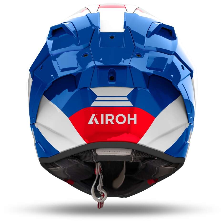 Casco Moto Integrale Airoh GP 800 COMPETITION Blu Rosso Lucido