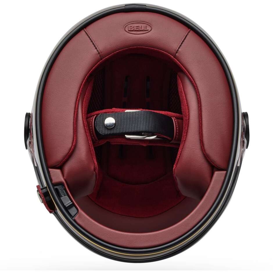 Casque moto intégral Bell Bullitt GT Carbon TT personnalisé rouge or