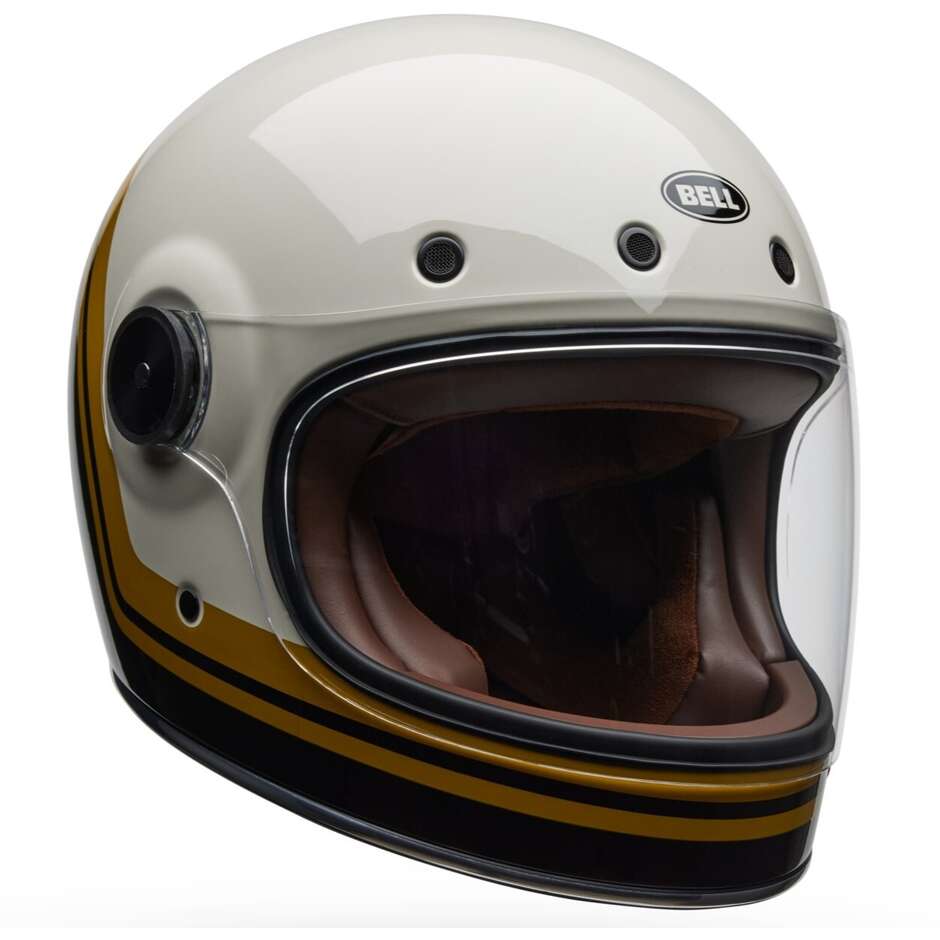 Casque moto intégral Bell Bullitt GT Wander Vintage blanc noir