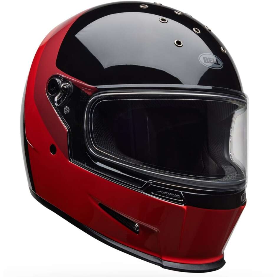 Casque moto intégral Bell ELIMINATOR MENACE Rouge Noir