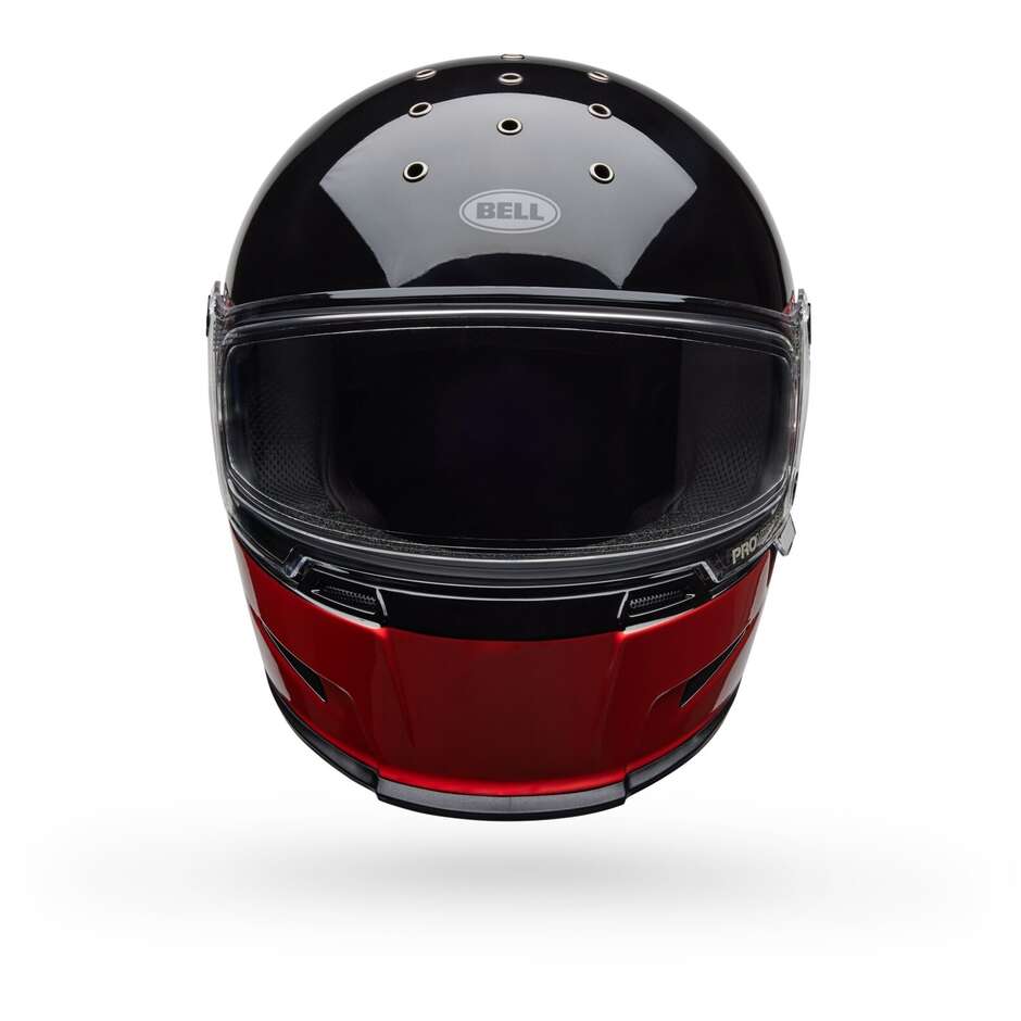 Casque moto intégral Bell ELIMINATOR MENACE Rouge Noir
