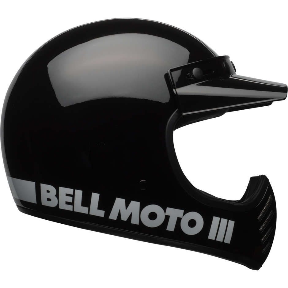 Casque Moto Intégral Bell MOTO 3 CLASSIC Noir Brillant