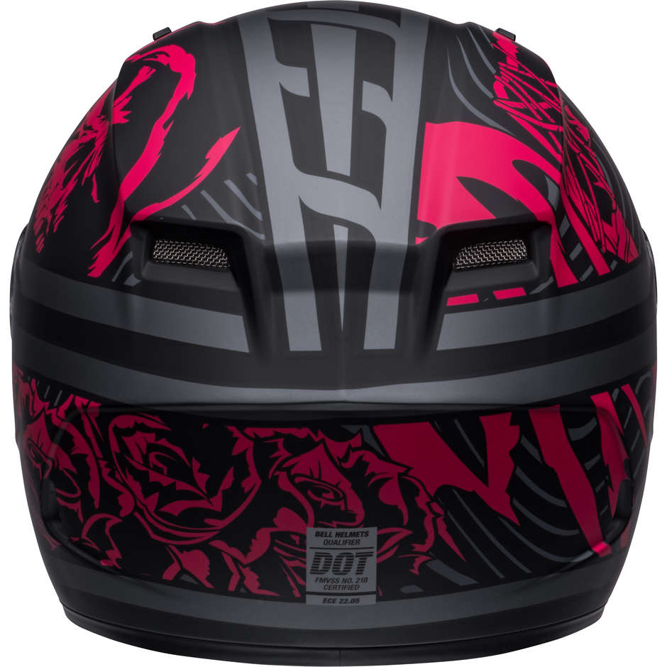 Casque Moto Intégral Bell QUALIFIER REBEL Noir Rose Opaque
