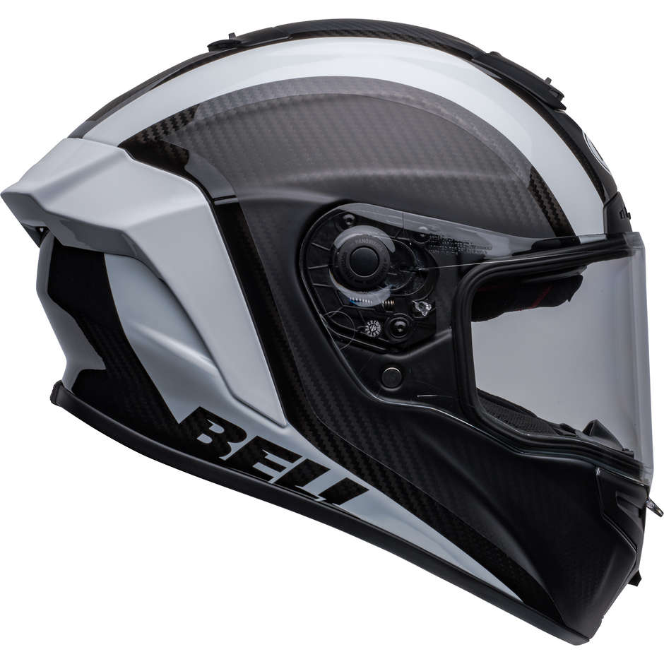 Casque Moto Intégral Bell RACE STAR DLX TANTRUM2 Noir Brillant Mat Blanc