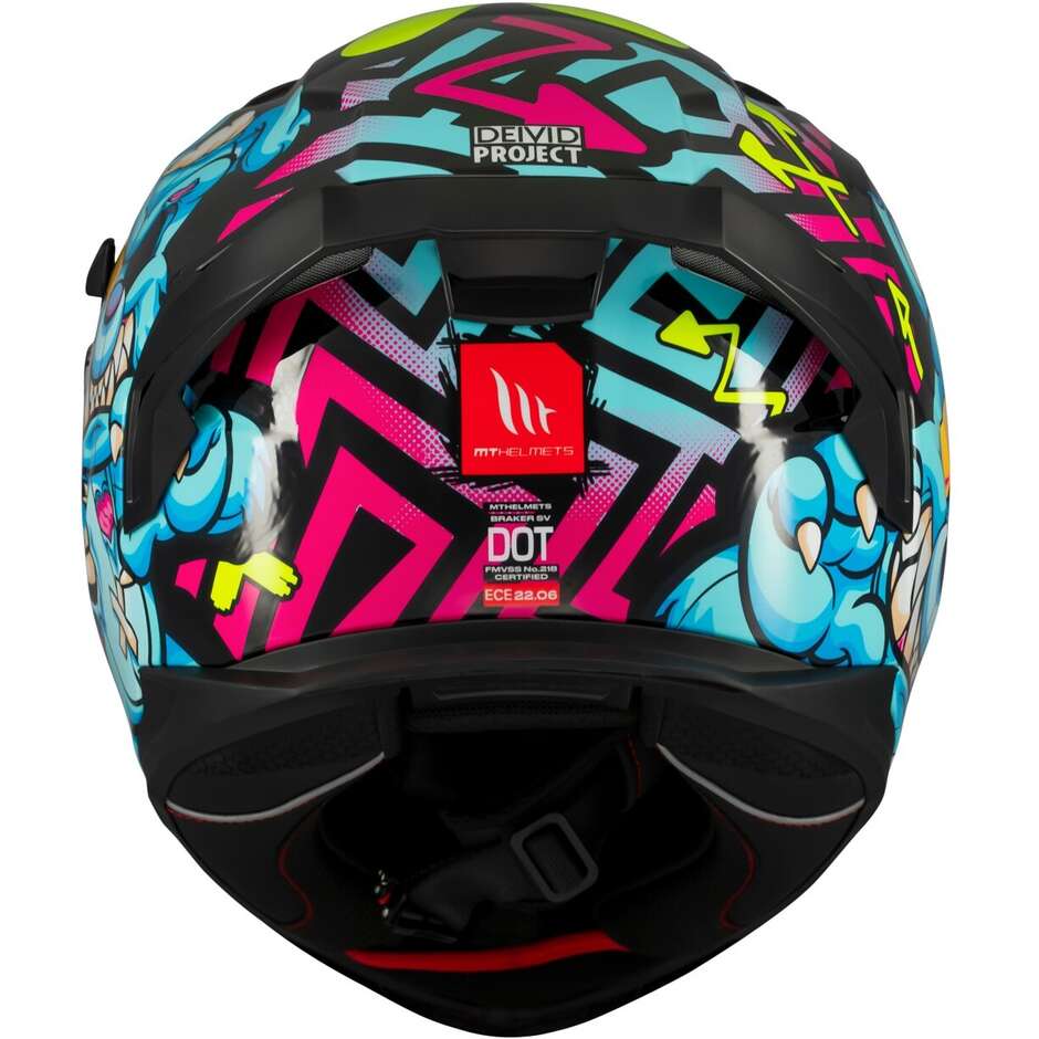 Casque moto intégral brillant Mt Helmets BRAKER SV CRAZY TEDDY B7