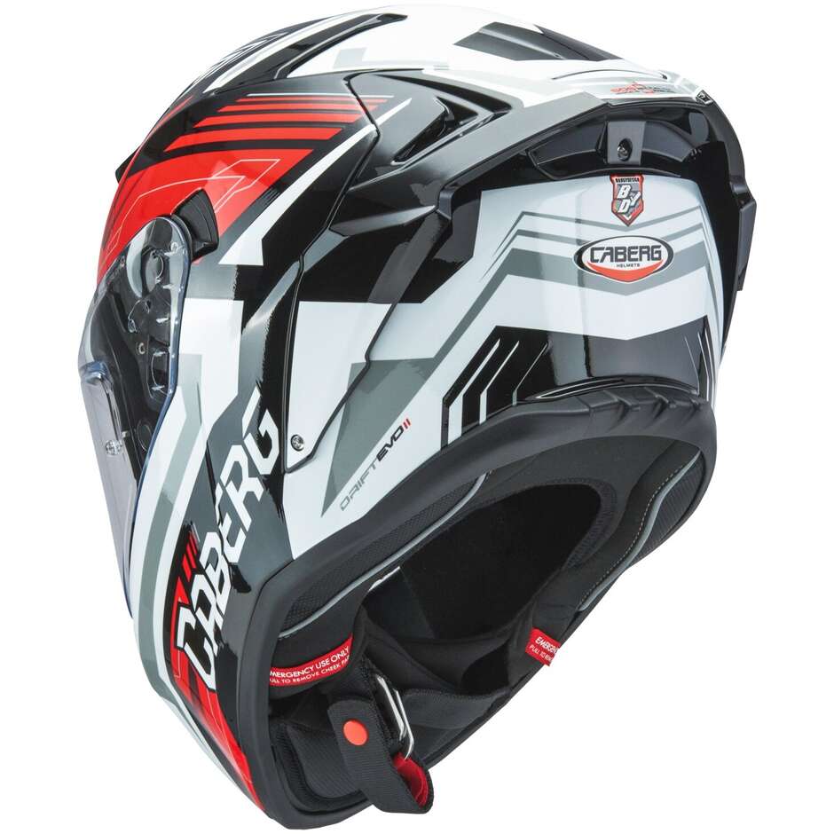 Casque Moto Intégral Caberg DRIFT EVO 2 JARAMA Noir Rouge Blanc