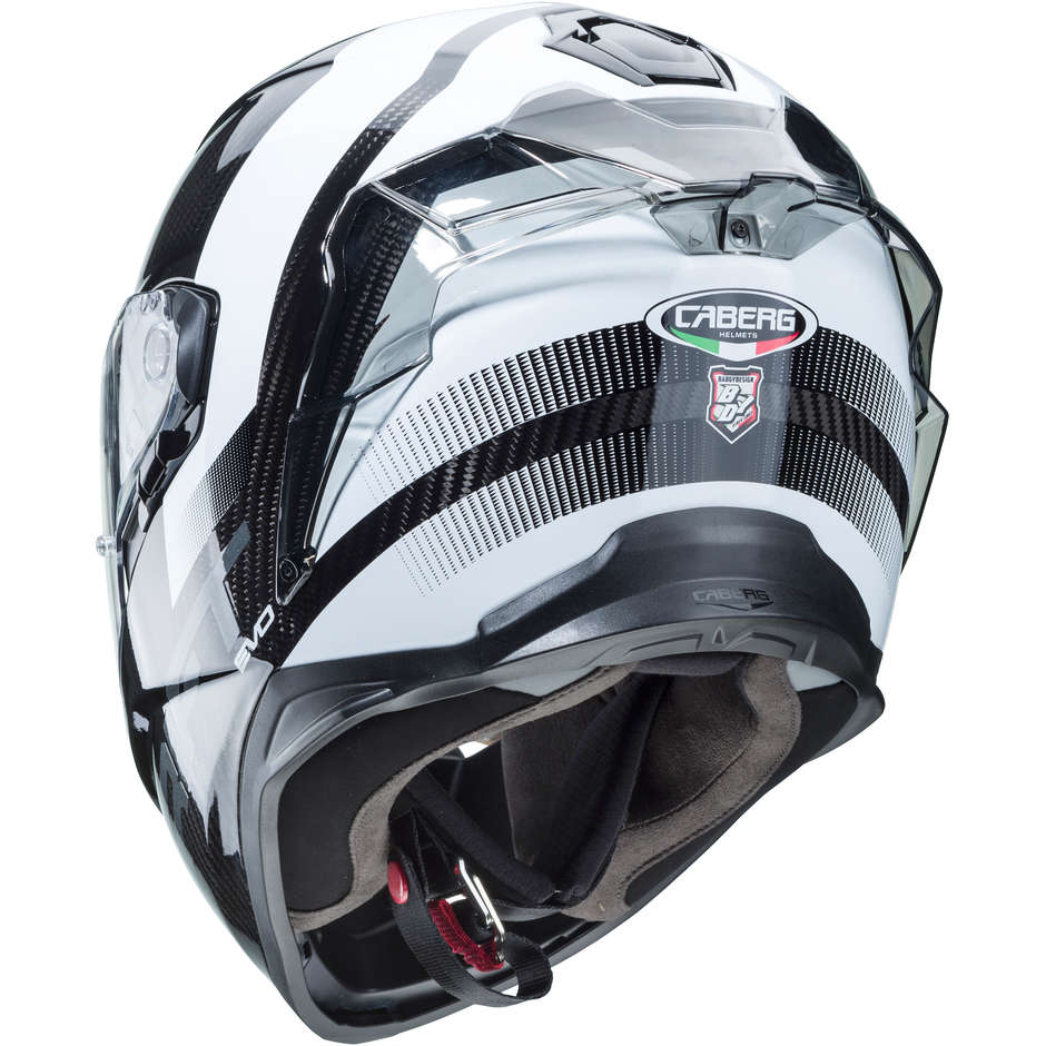 Casque Moto Intégral Caberg DRIFT EVO CARBON SONIC Anthracite Blanc